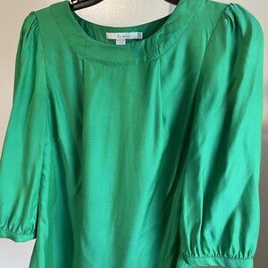 Boden Hampstead Silk Blend Top Size US 4  Emerald Green Blue Shimmer Blouse S